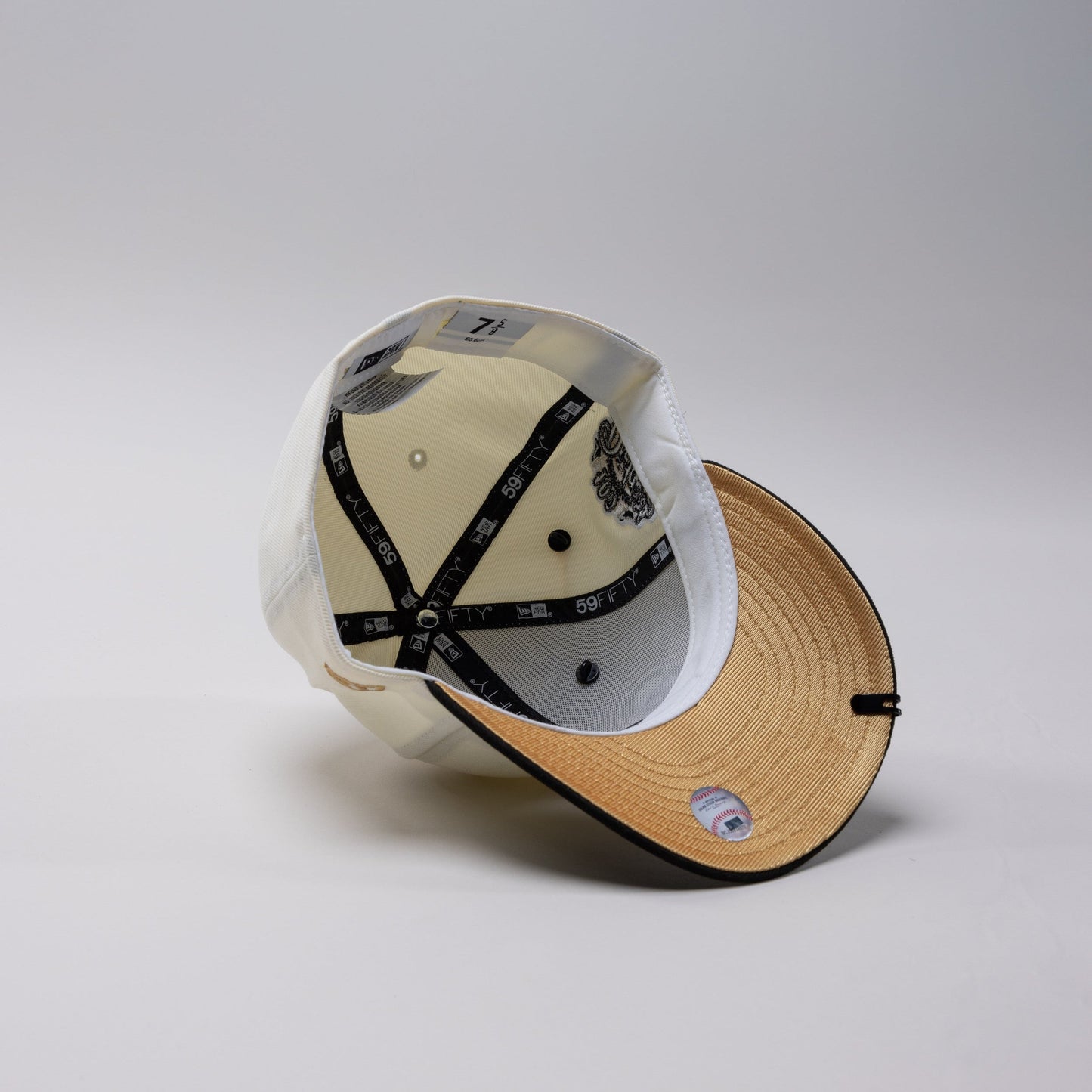 NEW ERA EXCLUSIVE 59FIFTY CHROME/ BLACK LOS ANGELES DODGERS W/ 100TH WORLD SERIES SIDE PATCH