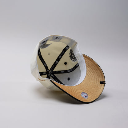 NEW ERA EXCLUSIVE 59FIFTY CHROME/ BLACK LOS ANGELES DODGERS W/ 100TH WORLD SERIES SIDE PATCH