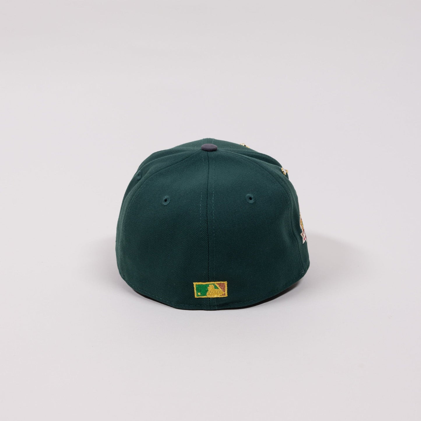 NEW ERA EXCLUSIVE 59FIFTY FOREST GREEN/ GREY OAKLAND ATHLETICS W/ BATTLE OF BAY SIDE PATCH