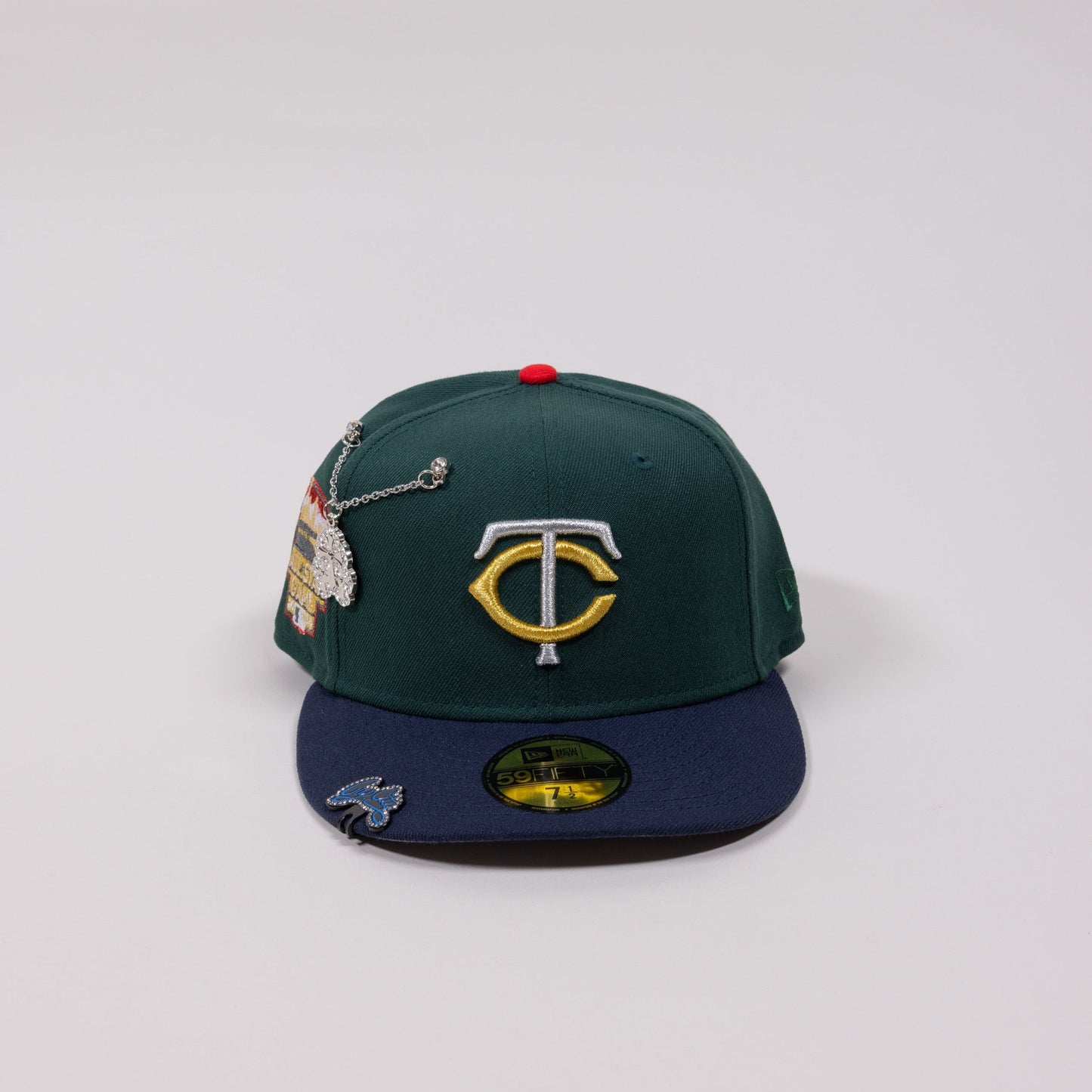 NEW ERA 59FIFTY FOREST GREEN/ NAVY MINNESOTA TWINS W/ 2014 ALL STAR GAME SIDE PATCH