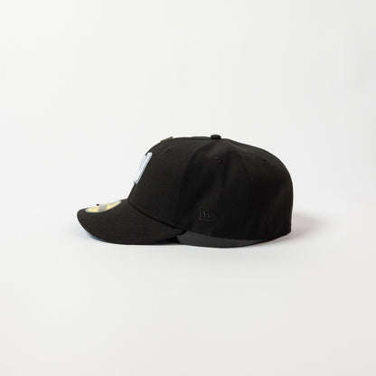 NEW ERA EXCLUSIVE 59FIFTY BLACK WASHINGTON NATIONALS W/ ANNIVERSARY SIDE PATCH
