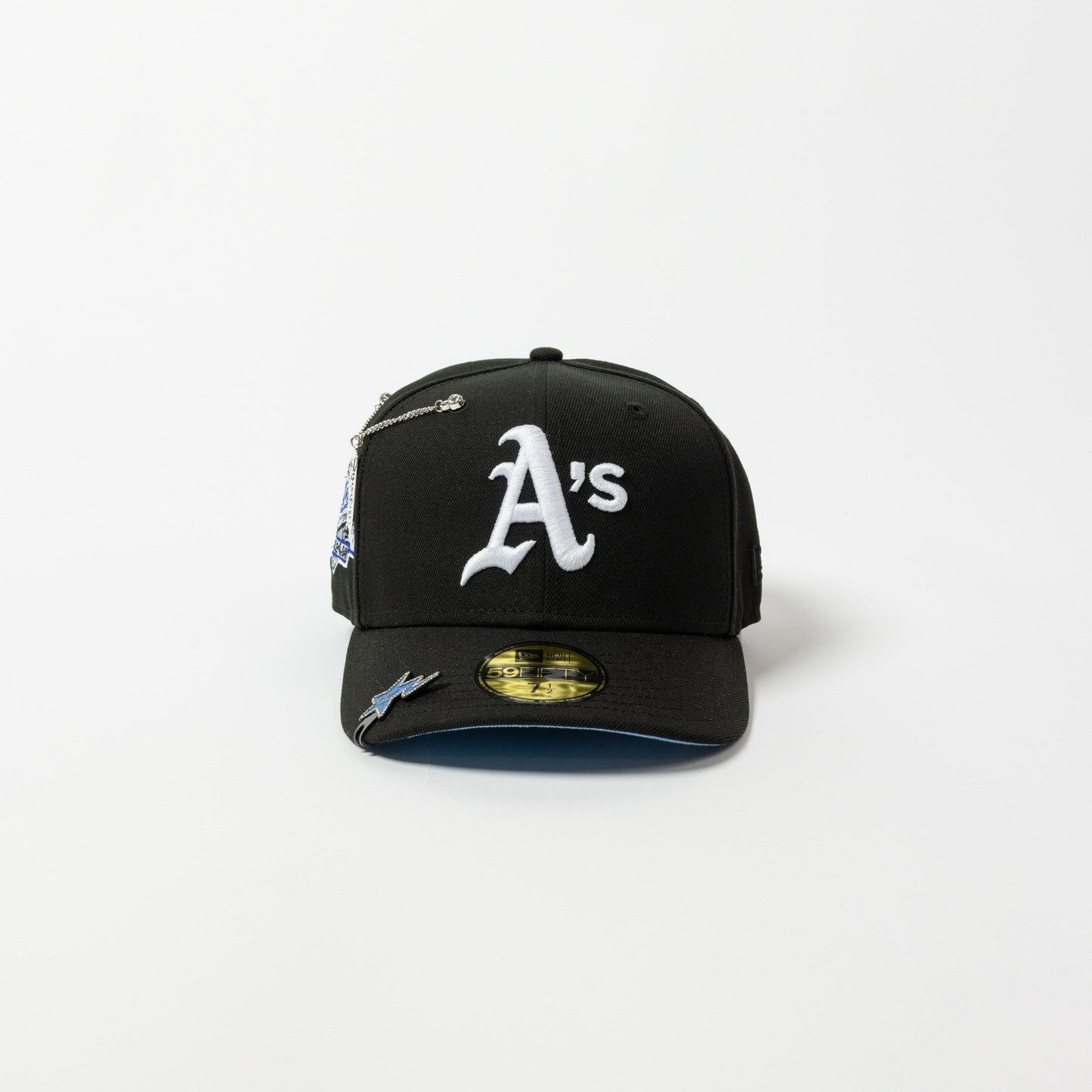NEW ERA EXCLUSIVE 59FIFTY BLACK OAKLAND ATHLETICS W/ 1989 WORLD SERIES SIDE PATCH