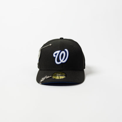 NEW ERA EXCLUSIVE 59FIFTY BLACK WASHINGTON NATIONALS W/ ALL STAR GAME SIDE PATCH