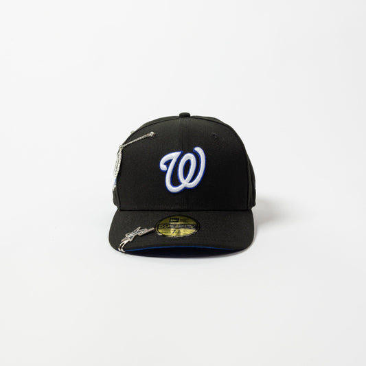 NEW ERA EXCLUSIVE 59FIFTY BLACK WASHINGTON NATIONALS W/ ALL STAR GAME SIDE PATCH
