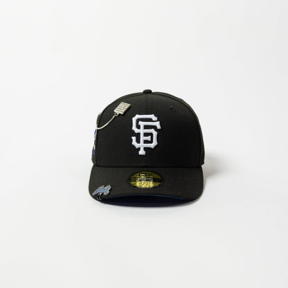 NEW ERA EXCLUSIVE 59FIFTY BLACK SAN FRANCISCO GIANTS W/ CANDLESTICH PARK SIDE PATCH