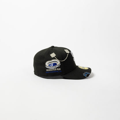 NEW ERA EXCLUSIVE 59FIFTY BLACK SAN FRANCISCO GIANTS W/ CANDLESTICH PARK SIDE PATCH