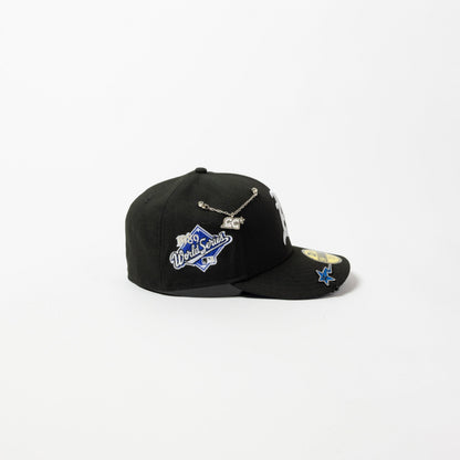 NEW ERA EXCLUSIVE 59FIFTY BLACK OAKLAND ATHLETICS W/ 1989 WORLD SERIES SIDE PATCH