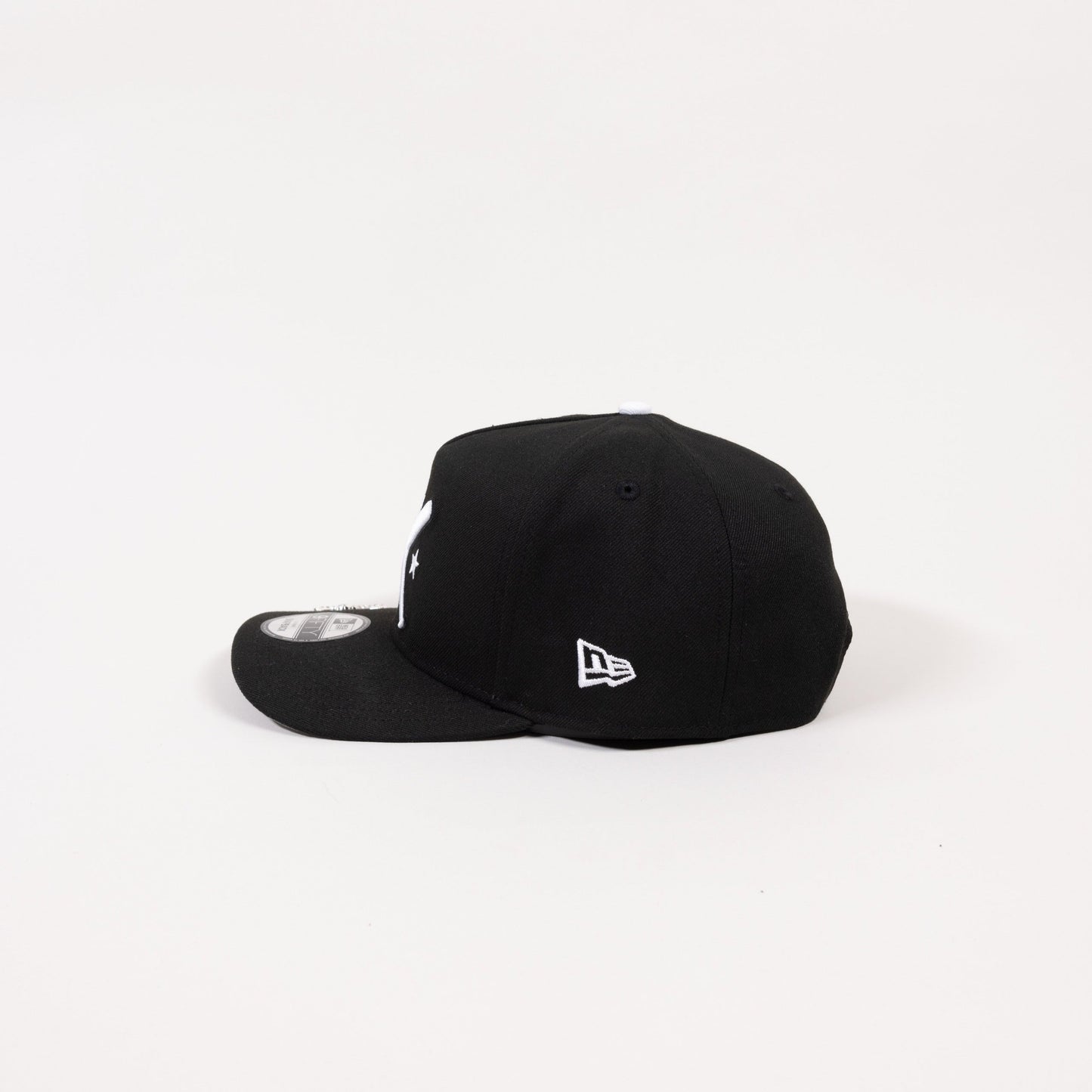 NEW ERA EXCLUSIVE 9FIFTY A-FRAME BLACK LOS ANGELES DODGERS SNAPBACK W/ 40TH ANNVIERSARY SIDE PATCH