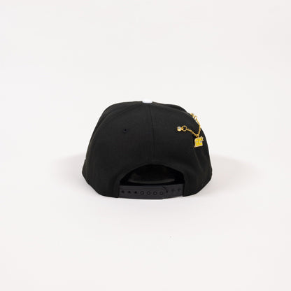 NEW ERA EXCLUSIVE 9FIFTY A-FRAME BLACK LOS ANGELES DODGERS SNAPBACK W/ 40TH ANNVIERSARY SIDE PATCH