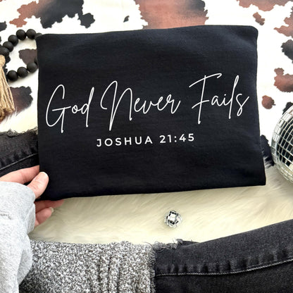 God Never Fails Trendy Christian PNG