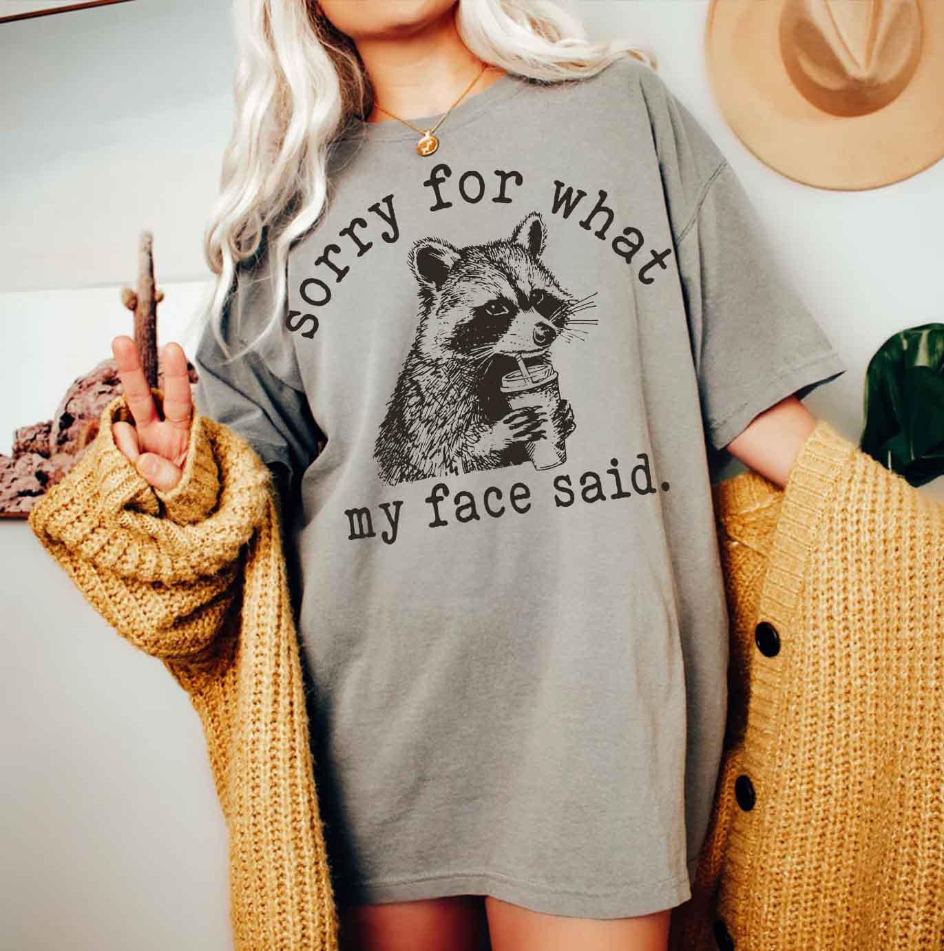 Retro Sorry for What My Face Said PNG