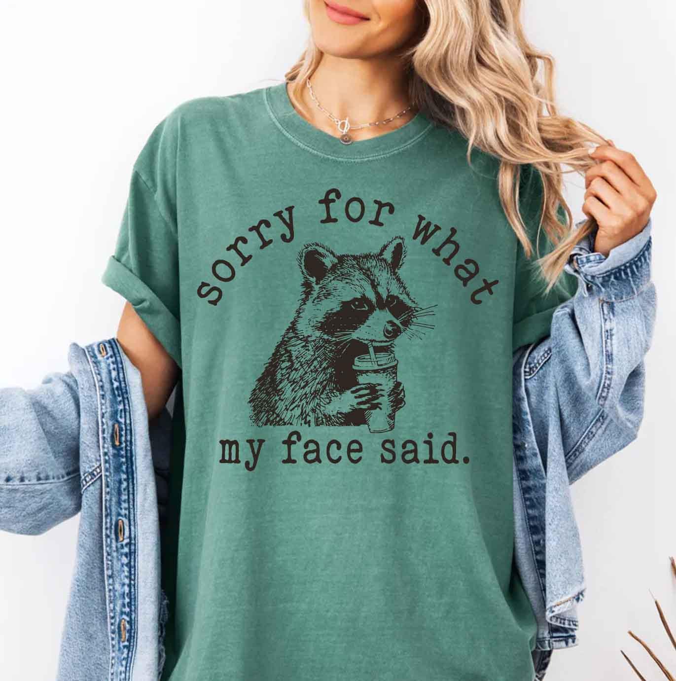 Retro Sorry for What My Face Said PNG