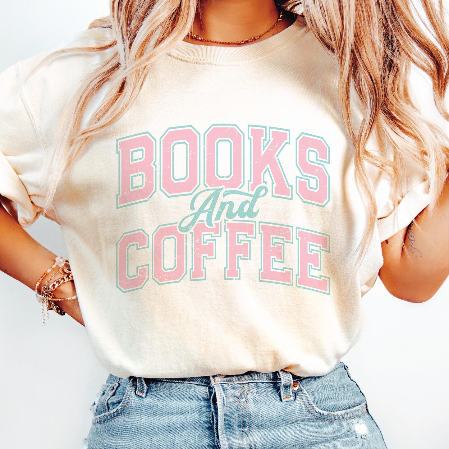 Bookish Books & Coffee PNG & SVG