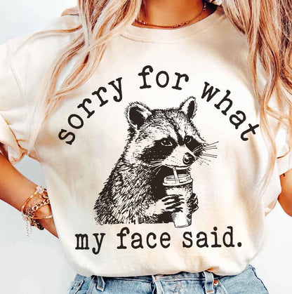 Retro Sorry for What My Face Said PNG