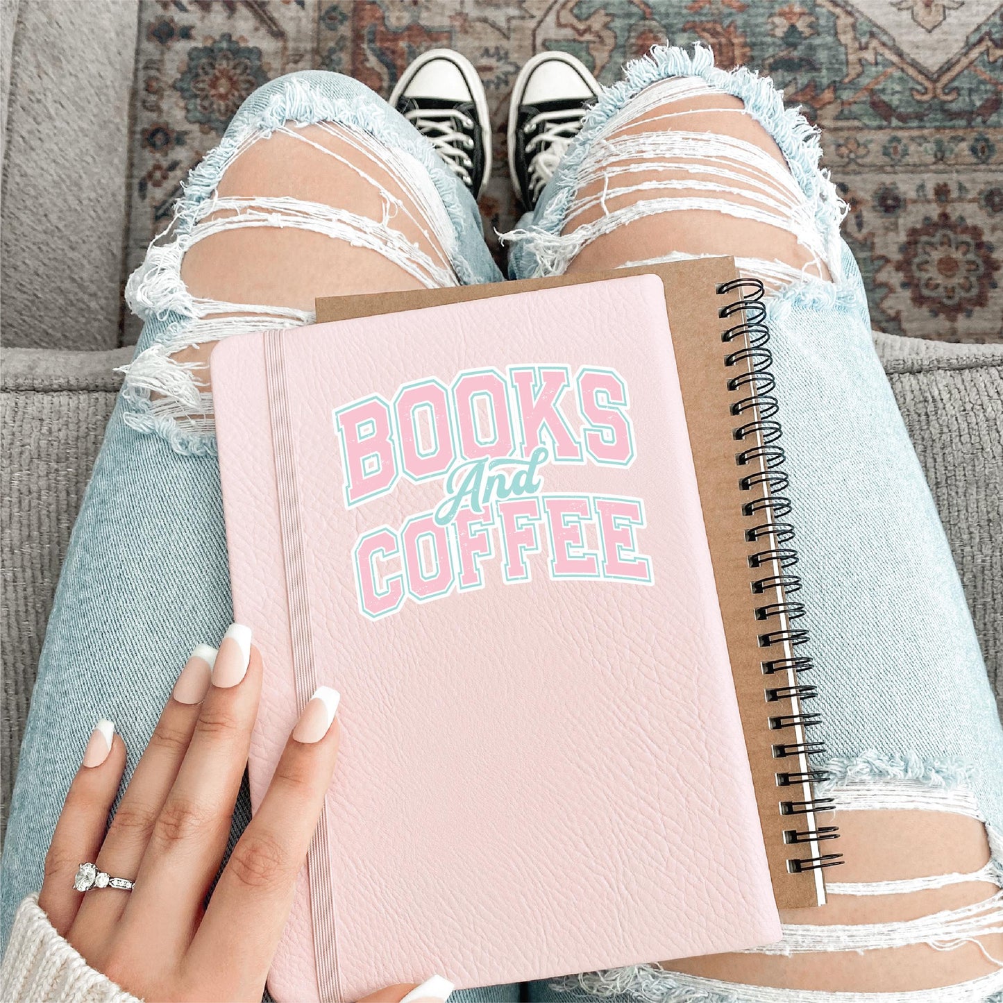 Bookish Books & Coffee PNG & SVG