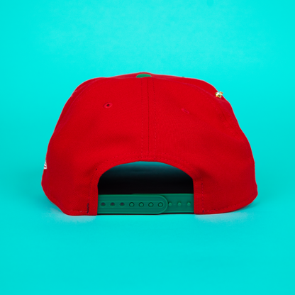 NEW ERA 9FIFTY RED/ GREEN MEXICO WBC SNAPBACK W/ MEXICO FLAG SIDE PATCH