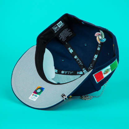 NEW ERA 9FIFTY DARK BLUE MEXICO WBC SNAPBACK W/ MEXICO FLAG SIDE PATCH