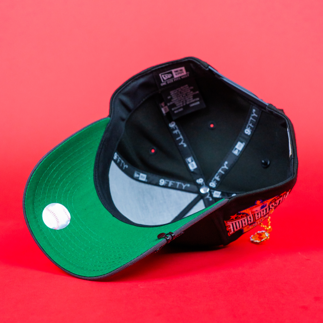 NEW ERA 9FIFTY A-FRAME BLACK/ GREY PHILADELPHIA PHILLIES SNAPBACK W/ 1996 ALL STAR GAME SIDE PATCH