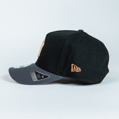NEW ERA 9FIFTY A-FRAME BLACK/ GREY NEW YORK YANKEES SNAPBACK W/ 1999 WORLD SERIES SIDE PATCH
