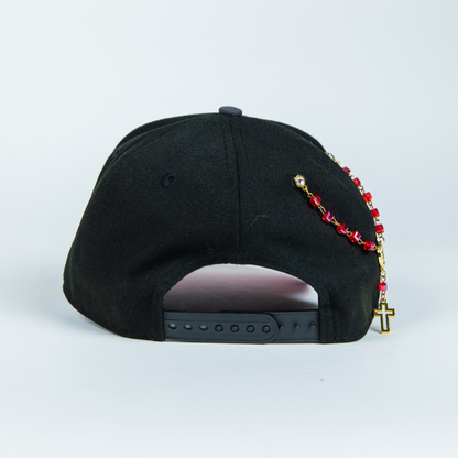 NEW ERA 9FIFTY A-FRAME BLACK/ GREY NEW YORK YANKEES SNAPBACK W/ 1999 WORLD SERIES SIDE PATCH
