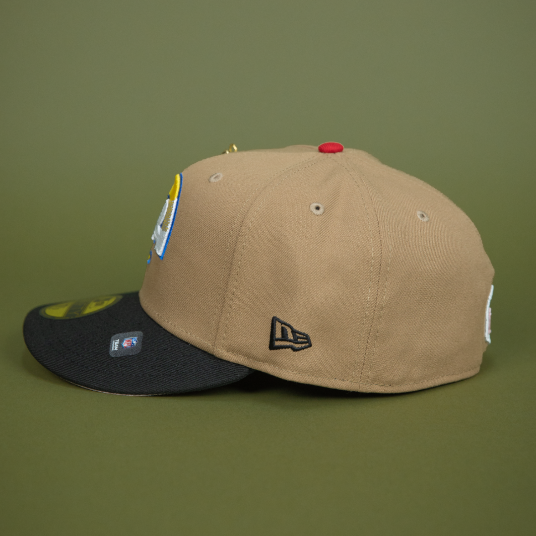 NEW ERA EXCLUSIVE 59FIFTY CAMEL BROWN LOS ANGELES RAMS W/ 2003 DRAFT SIDE PATCH