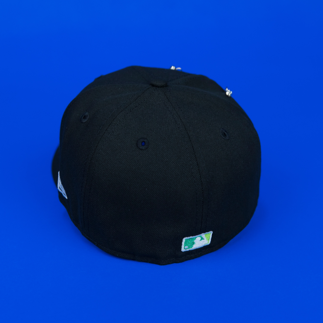 NEW ERA EXCLUSIVE 59FIFTY BLACK LOS ANGELES DODGERS "HEAVENLY CITY" W/ 1984 OLYMPIC SIDE PATCH *FREE BLIP INCLUDED