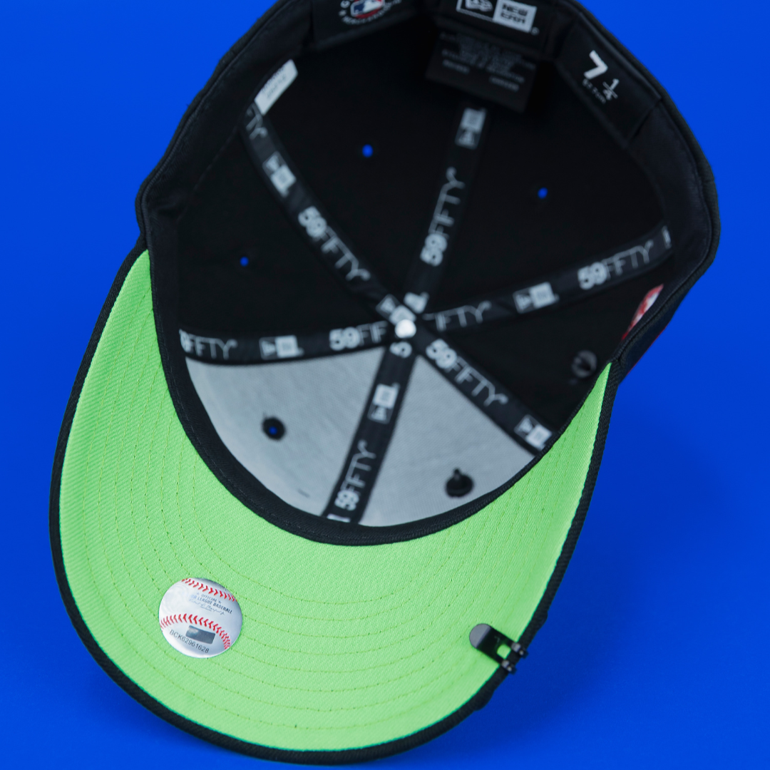 NEW ERA EXCLUSIVE 59FIFTY BLACK LOS ANGELES DODGERS "HEAVENLY CITY" W/ 1984 OLYMPIC SIDE PATCH *FREE BLIP INCLUDED