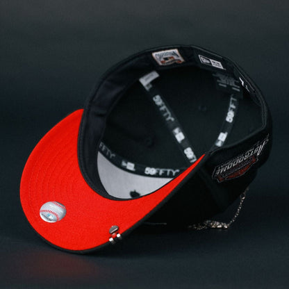 NEW ERA EXCLUSIVE 59FIFTY BLACK HOUSTON ASTROS W/ ASTRODOME SIDE PATCH