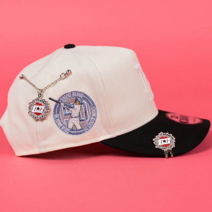 NEW ERA 9FIFTY A-FRAME CHROME/ BLACK LOS ANGELES DODGERS SNAPBACK W/ SHOHEI OHTANI SIDE PATCH