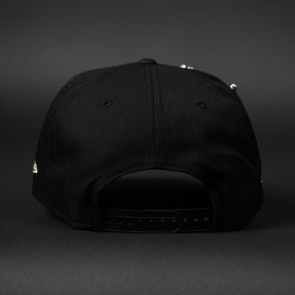 NEW ERA EXCLUSIVE 9FIFTY BLACK ATLANTA BRAVES SNAPBACK W/ ATL-FULTON SIDE PATCH