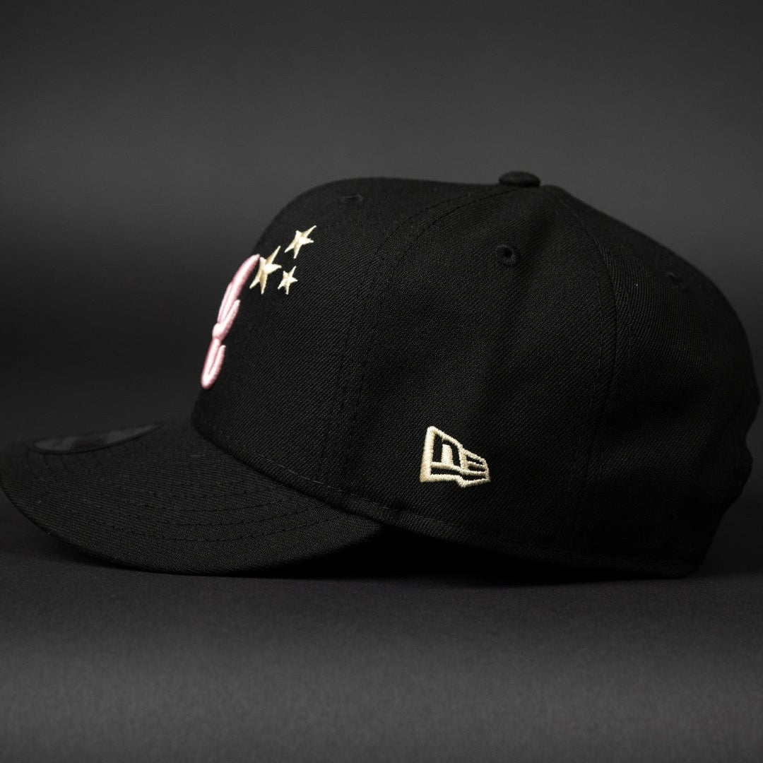 NEW ERA EXCLUSIVE 9FIFTY BLACK ATLANTA BRAVES SNAPBACK W/ ATL-FULTON SIDE PATCH
