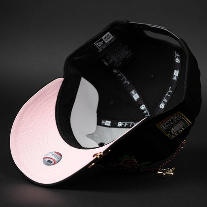 NEW ERA EXCLUSIVE 9FIFTY BLACK CHICAGO WHITE SOX W/ PINK ROSES + ALL STAR GAME SIDE PATCH
