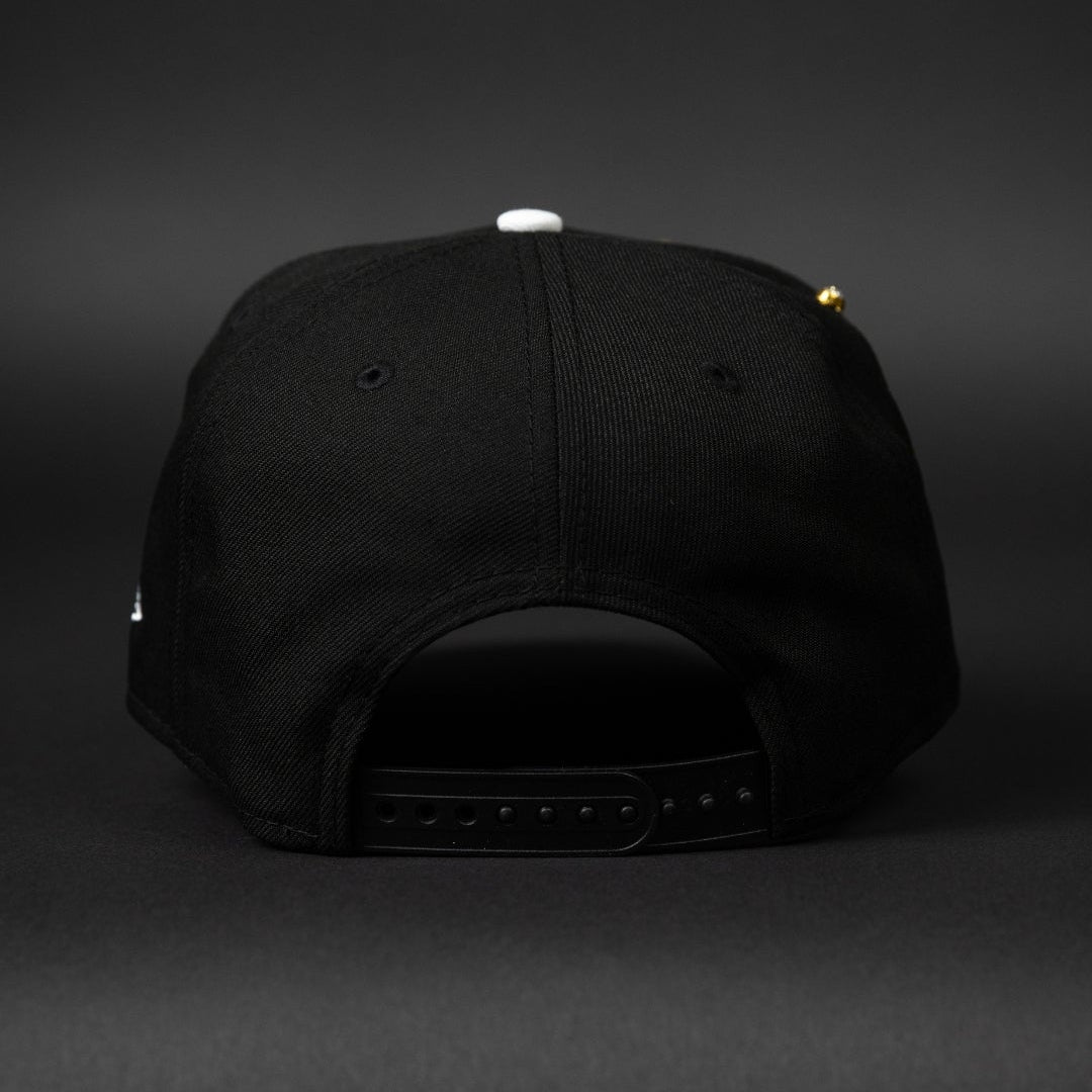 NEW ERA EXCLUSIVE 9FIFTY BLACK CHICAGO WHITE SOX W/ BLUE ROSE + 95TH ANNIVERSARY SIDE PATCH