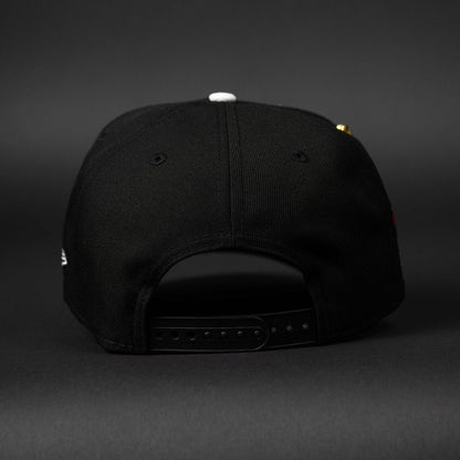 NEW ERA EXCLUSIVE 9FIFTY BLACK LOS ANGELES DODGERS SNAPBACK W/ SHOHEI OHTANI SCRIPT + JAPANESE BLUE BLOSSOM SIDE PATCH