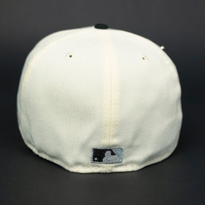 NEW ERA EXCLUSIVE 59FIFTY CHROME/ BLACK OAKLAND ATHLETICS W/ RICKEY HENDERSON SIDE PATCH