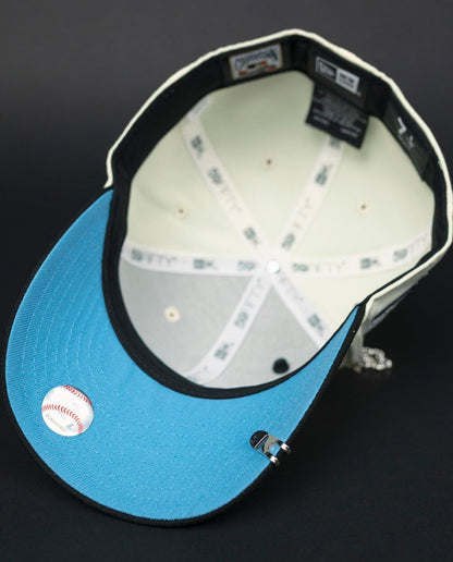 NEW ERA EXCLUSIVE 59FIFTY CHROME/ BLACK OAKLAND ATHLETICS W/ RICKEY HENDERSON SIDE PATCH
