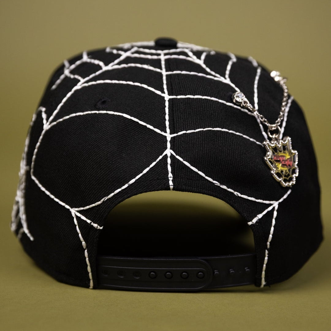 NEW ERA EXCLUSIVE 9FIFTY A-FRAME BLACK CHICAGO WHITE SOX SNAPBACK W/ SPIDER WEB + 2003 ALL STAR GAME SIDE PATCH