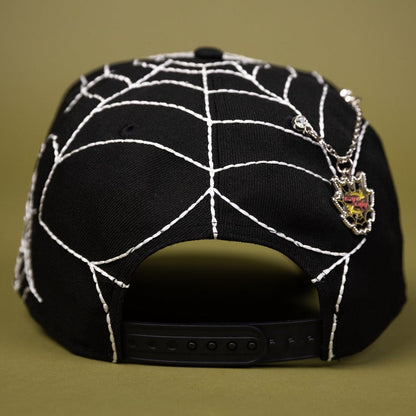 NEW ERA EXCLUSIVE 9FIFTY A-FRAME BLACK CHICAGO WHITE SOX SNAPBACK W/ SPIDER WEB + 2003 ALL STAR GAME SIDE PATCH