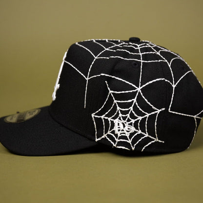 NEW ERA EXCLUSIVE 9FIFTY A-FRAME BLACK CHICAGO WHITE SOX SNAPBACK W/ SPIDER WEB + 2003 ALL STAR GAME SIDE PATCH