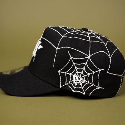 NEW ERA EXCLUSIVE 9FIFTY A-FRAME BLACK HOUSTON ASTROS W/ SPIDER WEB + 45TH ANNIVERSARY SIDE PATCH