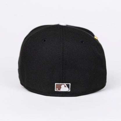 NEW ERA EXCLUSIVE 59FIFTY BLACK/ BROWN MONTREAL EXPOS W/ 25TH ANNIVERSARY SIDE PATCH