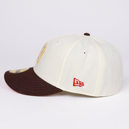 NEW ERA EXCLUSIVE 59FIFTY CHROME/ BROWN NEW YORK YANKEES W/ 2000 WORLD SERIES SIDE PATCH