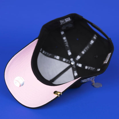NEW ERA 9FIFTY A-FRAME BLACK ANAHEIM ANGELS SNAPBACK W/ 50TH ANNIVERSARY SIDE PATCH