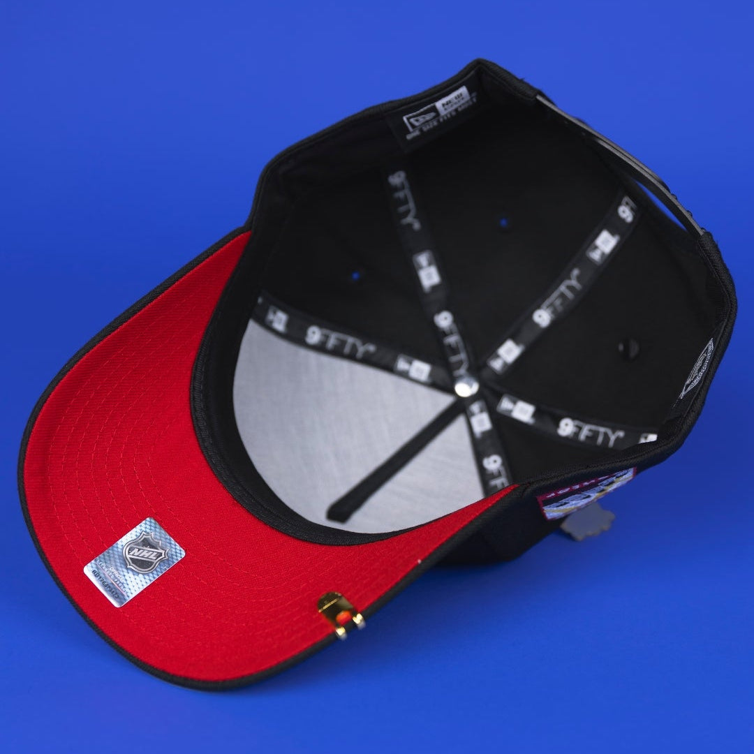 NEW ERA 9FIFTY A-FRAME BLACK LOS ANGELES KINGS SNAPBACK W/ STAPLES CENTER SIDE PATCH
