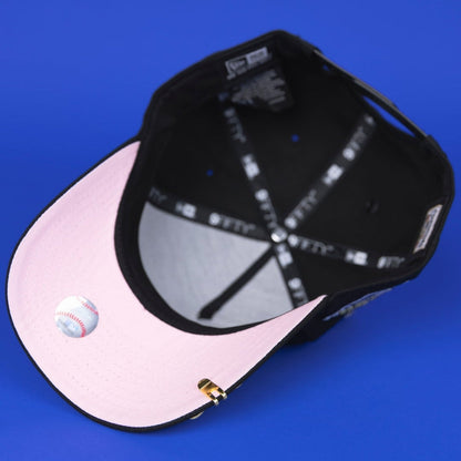 NEW ERA 9FIFTY A-FRAME BLACK ATLANTA BRAVES SNAPBACK W/ 1999 WORLD SERIES SIDE PATCH