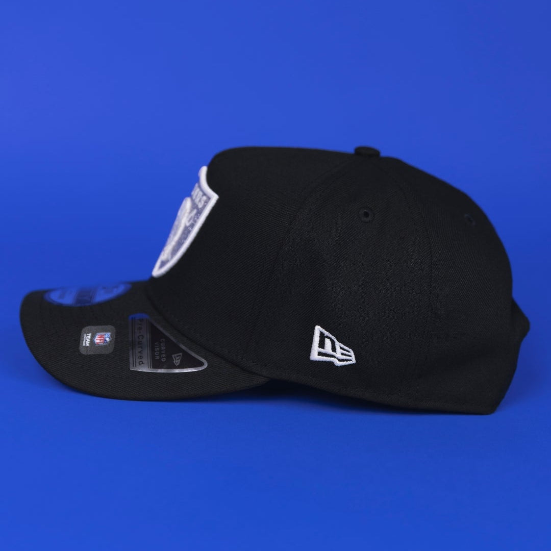 NEW ERA 9FIFTY A-FRAME BLACK LAS VEGAS RAIDERS SNAPBACK W/ PRO BOWL SIDE PATCH
