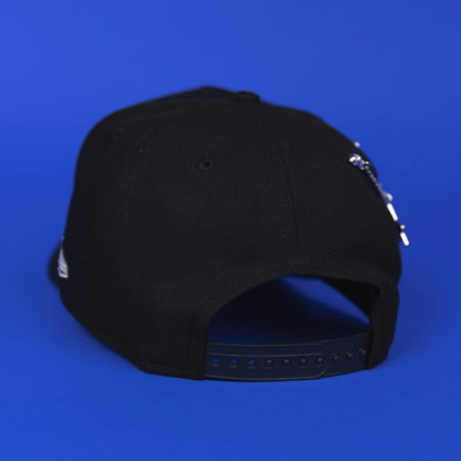 NEW ERA 9FIFTY A-FRAME BLACK CHICAGO BLACKHAWKS SNAPBACK W/ ALL STAR GAME SIDE PATCH