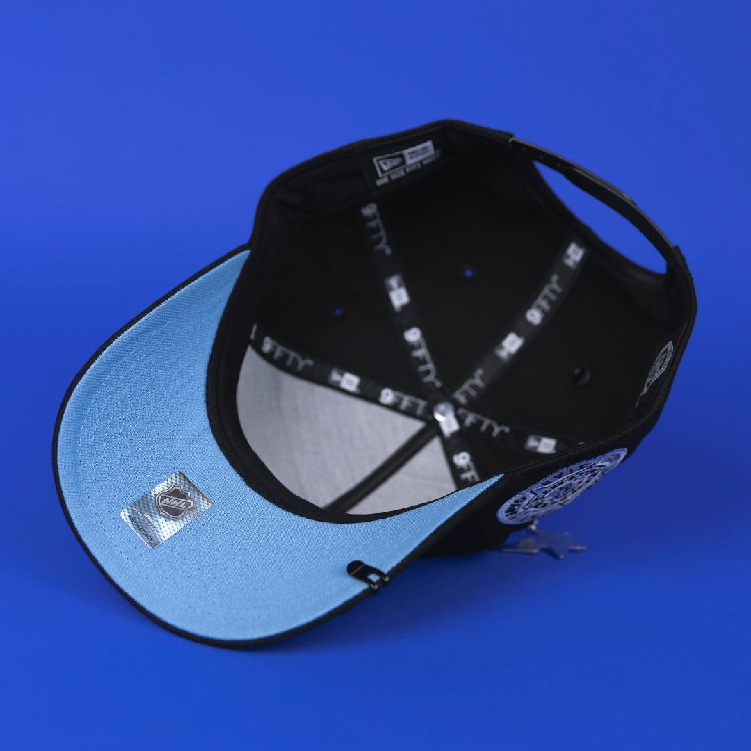 NEW ERA 9FIFTY A-FRAME BLACK CHICAGO BLACKHAWKS SNAPBACK W/ ALL STAR GAME SIDE PATCH