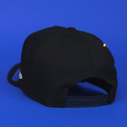NEW ERA 9FIFTY A-FRAME BLACK LOS ANGELES DODGERS SNAPBACK W/ WORLD SERIES CHAMPIONS SIDE PATCH