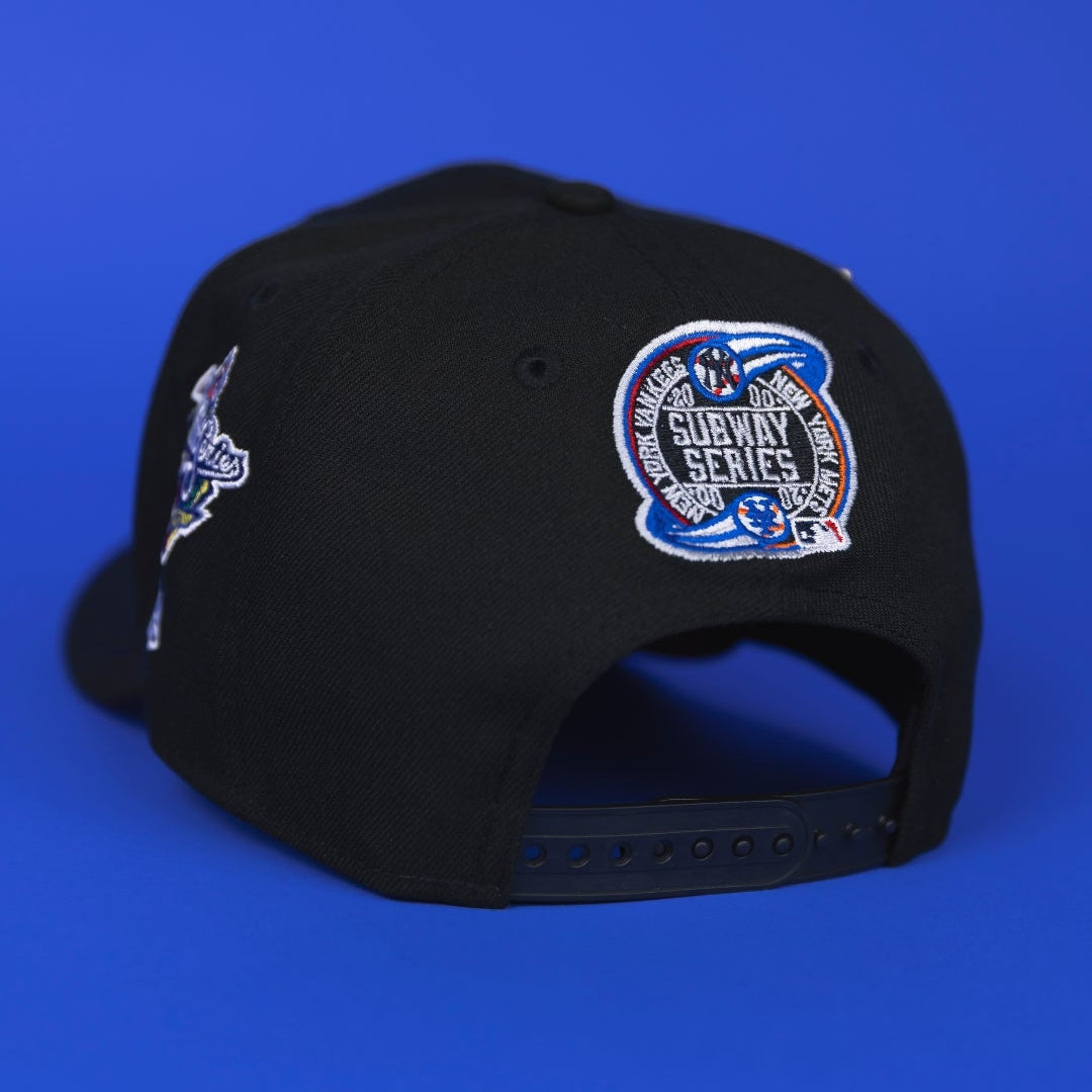 NEW ERA EXCLUSIVE 9FIFTY BLACK NEW YORK YANKEES SNAPBACK W/ WORLD SERIES EMBROIDERY PATCHES